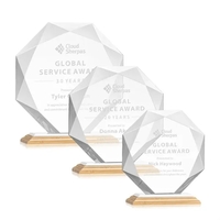 Striking Starfire Octagon award refracts light through all of its facets......