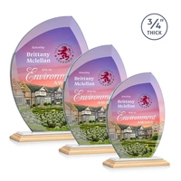 The Wichita VividPrint™ Award features thick 3/4" Starfire Crystal with...