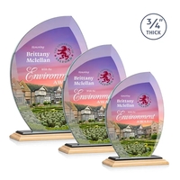 The Wichita VividPrint™ Award features thick 3/4" Starfire Crystal with...