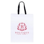 Teak- Woven Handle White Eurotote - Flexo Ink Print