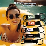 Butterfly bottle opener with Leather Strap