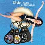 Circle Executive Key tag with Leatherette Flap