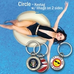 Circle Chrome Keytag
