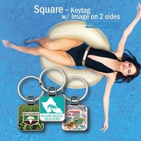 Square Chrome Keytag