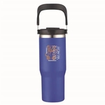 30 oz. Double Wall Tumbler with Flip Straw and Ergonomic Han