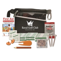 Golf kit with a blister bandage, sunscreen packet, golf divot tool,... from...