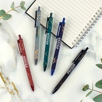 An elegant soft-touch pen with marble-like gold accents and smooth hybrid......