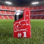 American Made Foam Finger Can Cooler
