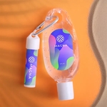 Moisturizing Sanitizer & Lip Moisturizer SPF15 Carabiner Kit