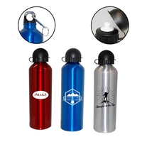 Aluminum water bottle with loop top cap and sport top cap.... from ASI 64845...