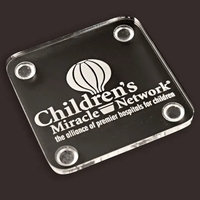 Clear acrylic coaster with laser etching.... from ASI 72521 Morris Magnets /...
