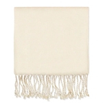 Ivory White Bamboo Winter Scarf