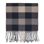 Black & Tan Plaid Bamboo Winter Scarf