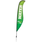 17' Premium Sabre Sail Sign Flag, 1-Sided, Ground Spike