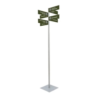 Wayfinding Rectangle Sign Post Kit (Eight Signs)