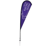 11.5' Elite Teardrop Nylon Sail Sign Flag, 1-Sided, Spike