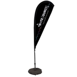 6' Elite Teardrop Nylon Sail Sign Flag, 1-Sided, Scissor