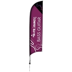 13' Elite Razor Nylon Sail Sign Flag, 1-Sided, Ground Spike