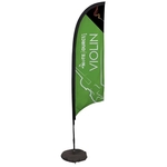 7' Elite Razor Nylon Sail Sign Flag, 1-Sided, Scissor Base