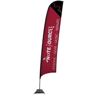 17' Elite Razor Nylon Sail Sign Flag, 1-Sided, Scissor Base