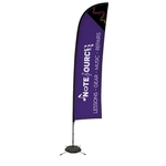 13' Elite Blade Nylon Sail Sign Flag, 1-Sided, Scissor Base