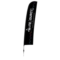 17' Elite Blade Nylon Sail Sign Flag, 1-Sided, Ground Spike
