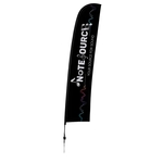 17' Elite Blade Nylon Sail Sign Flag, 1-Sided, Ground Spike