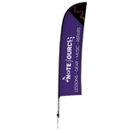 13' Elite Blade Nylon Sail Sign Flag, 1-Sided, Ground Spike