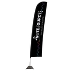 17' Elite Blade Nylon Sail Sign Flag, 1-Sided, Scissor Base