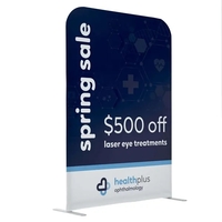 3' EuroFit tabletop straight wall kit with dye sublimated graphic cover.......