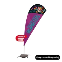 9.5' teardrop shaped sail sign with steel cross base and double-sided,......