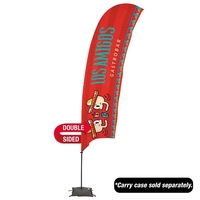 15' value razor sail sign with steel cross base and double-sided,... from ASI...