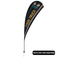 13' teardrop shaped sail sign with galvanized steel ground spike and... from...