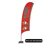 15' Value Razor Sail Sign Flag - 1-Sided with Cross Base