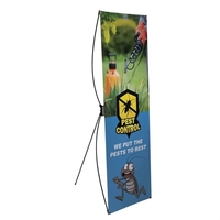 23.5" x 70" Tri-X display kit with customizable vinyl banner.... from ASI...