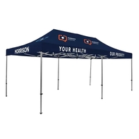 Tent kit with a 20' x 10' tent, crank-up canopy, stake... from ASI 87188...
