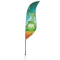 9' sabre sail sign with ground spike and single-sided, dye sublimation......