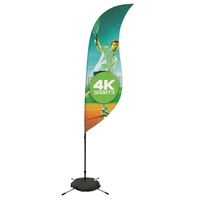 9' sabre sail sign with steel scissor base and single-sided, dye... from ASI...