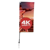 7' rectangular sail sign with ground spike and single-sided, dye...