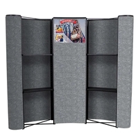 8' deluxe merchandiser kit with high-quality loop fabric, two LED lights......