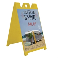 A-frame kit with frame, signboard, carry handle and full color graphics.......