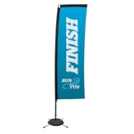 10' Premium Rectangle Sail Sign Flag, 1-Sided, Scissor Base