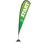 15' Premium Teardrop Sail Sign Flag, 1-Sided, Scissor Base