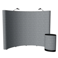 123.5" x 91.38" x 34.5" Echo pop-up display with aluminum magnetic... from...