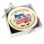 Ultra Vivid Birch Wood Coaster Set of 2