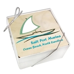 Ultra Vivid Birch Wood Coaster Set of 4