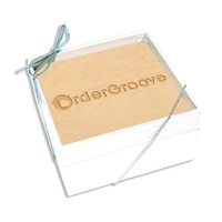 Set of 4 birch wood coasters with laser etching; includes decorative... from...