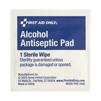 Alcohol prep pads in white wrappers.... from ASI 84514 Safety Made
