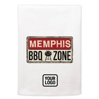 BBQ Themed Kitchen Towel with Logo