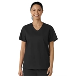 Wink - WORK - Women's Three-Pocket Curved V-Neck Top